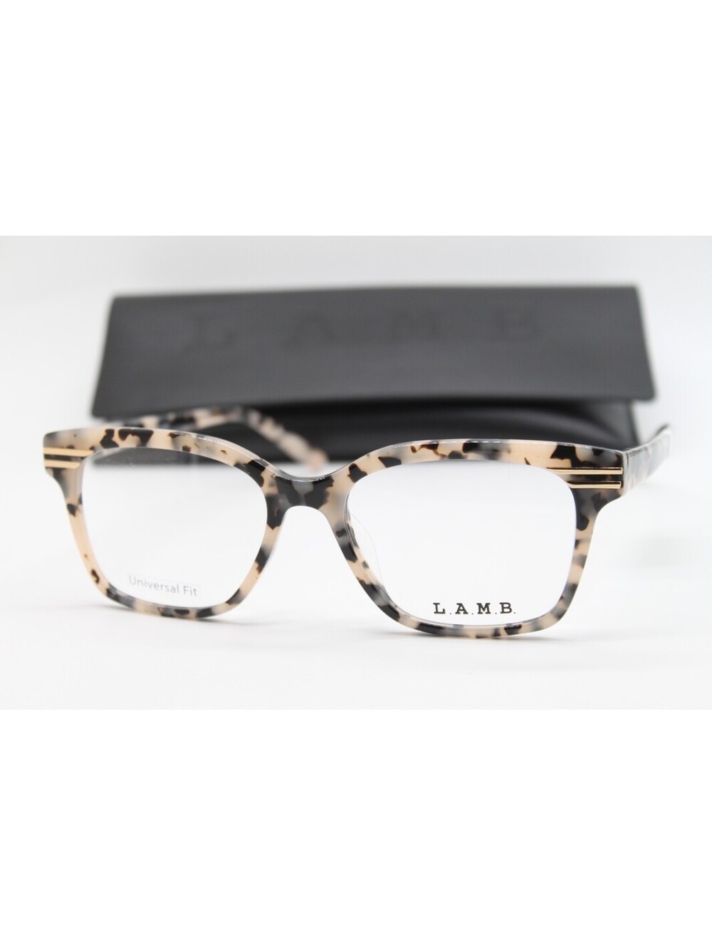 NEW L.A.M.B. LAUF105 IVO IVORY TORTOISE AUTHENTIC EYEGLASSES W/CASE 55-18